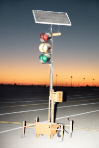 Lisa Barnard, Portable Traffic Light Asset, Transportation Research Center, Atwater, California, 2024 © Lisa Barnard